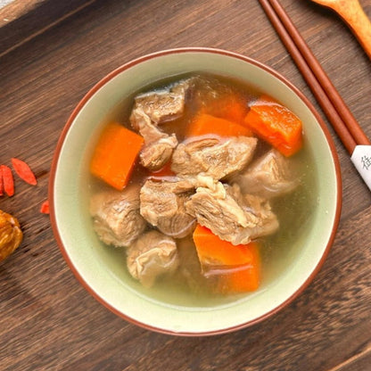 Beef Soup With indian Mulberry Root, Dangshen, and Wolf Berry, Carrot – a cmforting favorite for dinner tables