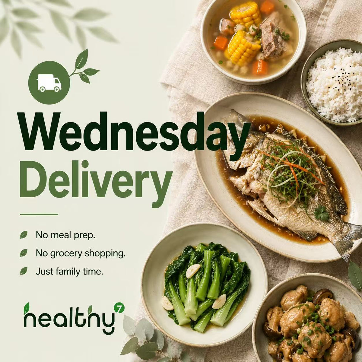 Healthy7 family meals available for Wednesday delivery