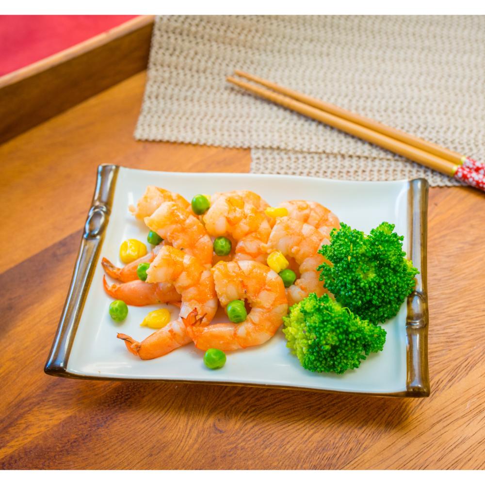 Shrimp and broccoli dish served as part of Healthy7 pregnancy loss recovery meals