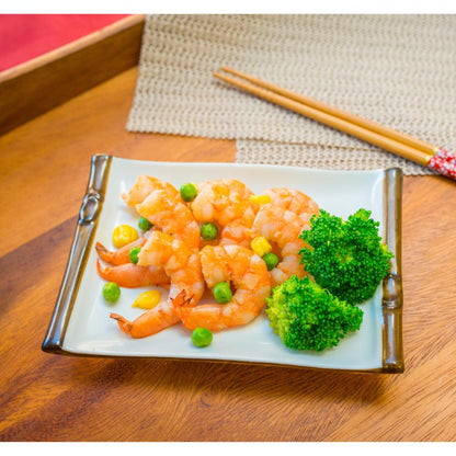 Shrimp and broccoli dish served as part of Healthy7 pregnancy loss recovery meals