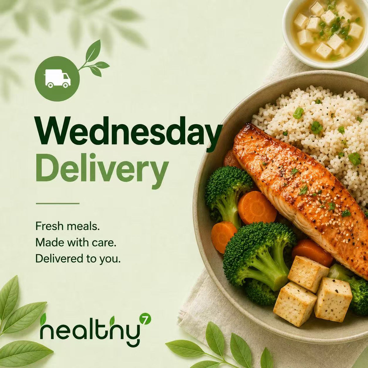 Healthy7 Solo Meals available for Wednesday delivery