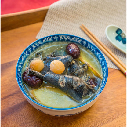 Silkie Chicken Soup with Red Dates and Longan freshly prepared for healthy soup delivery in Toronto and the GTA